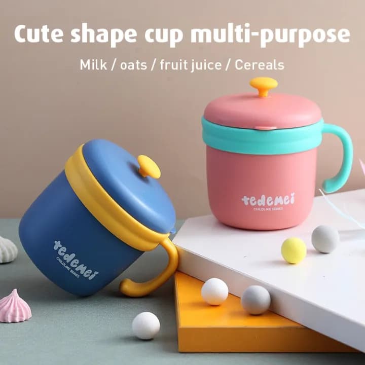 Premium Baby Water Cup Stainless Steel Cup With Lid Drinking Cup Kids