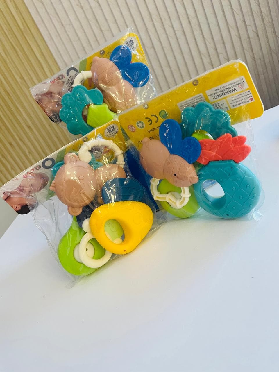 4 pcs Teether Rattle Pack