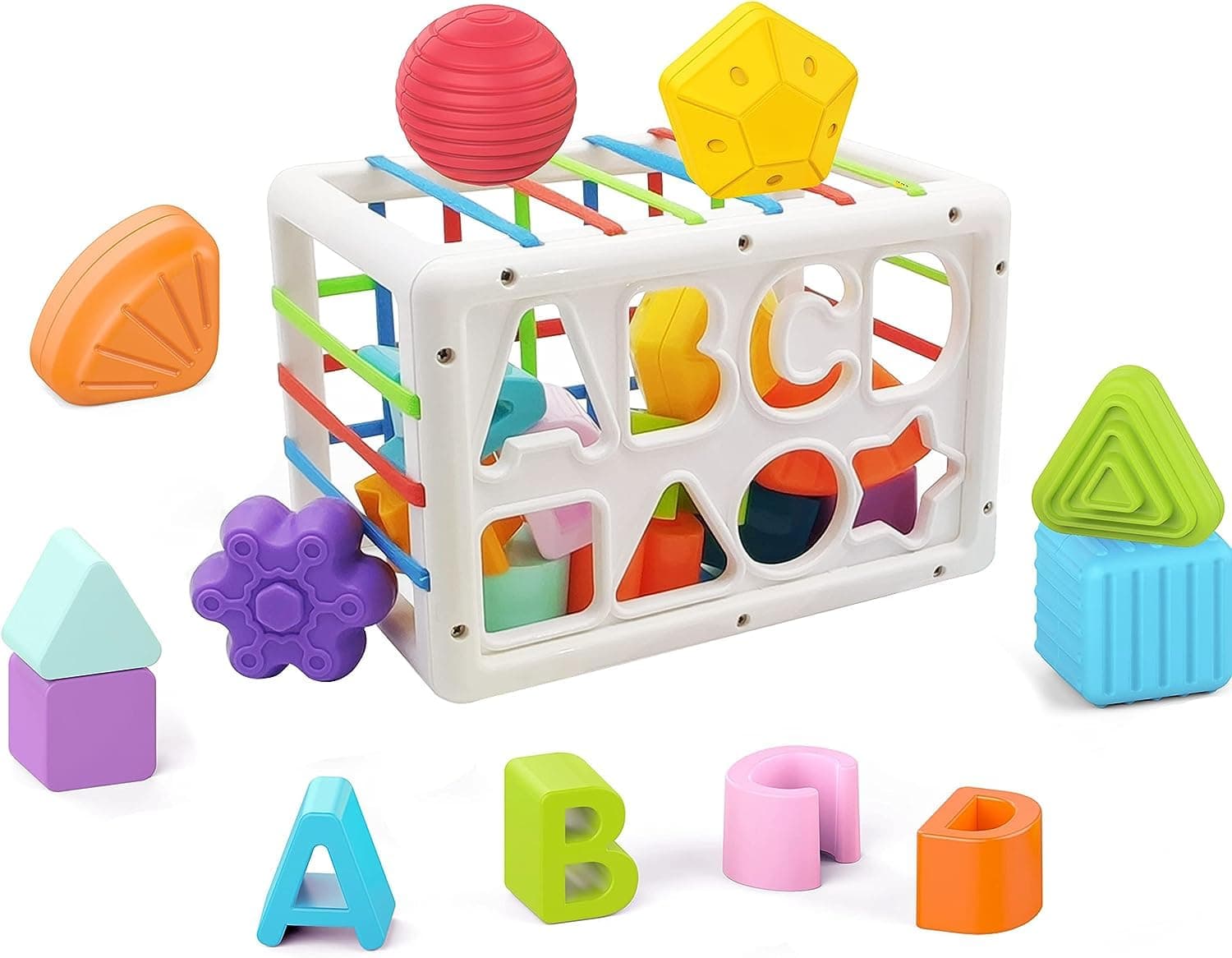 14 Pieces Baby Shape Sorting Game Toy 