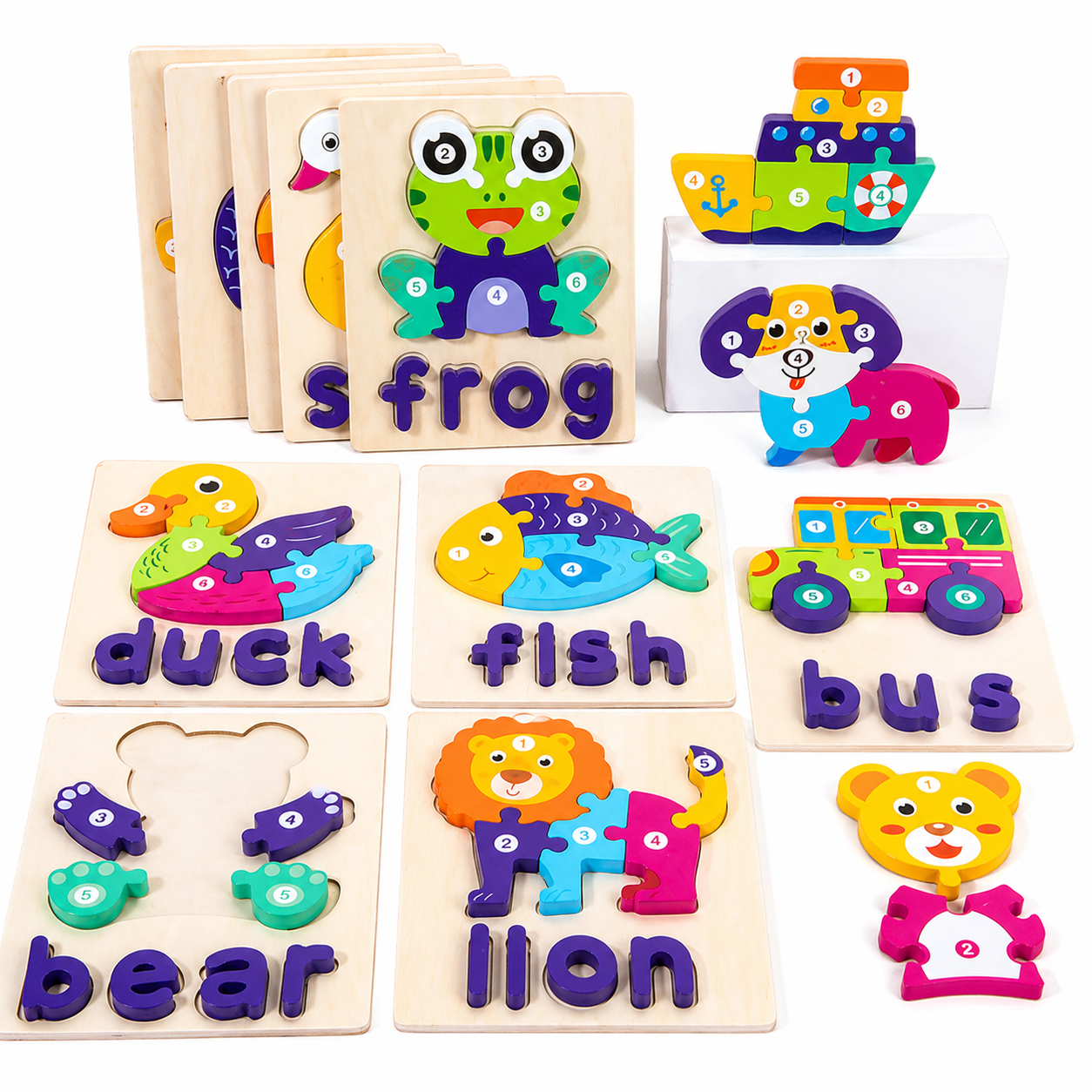 3D Woooden Puzzle with Word