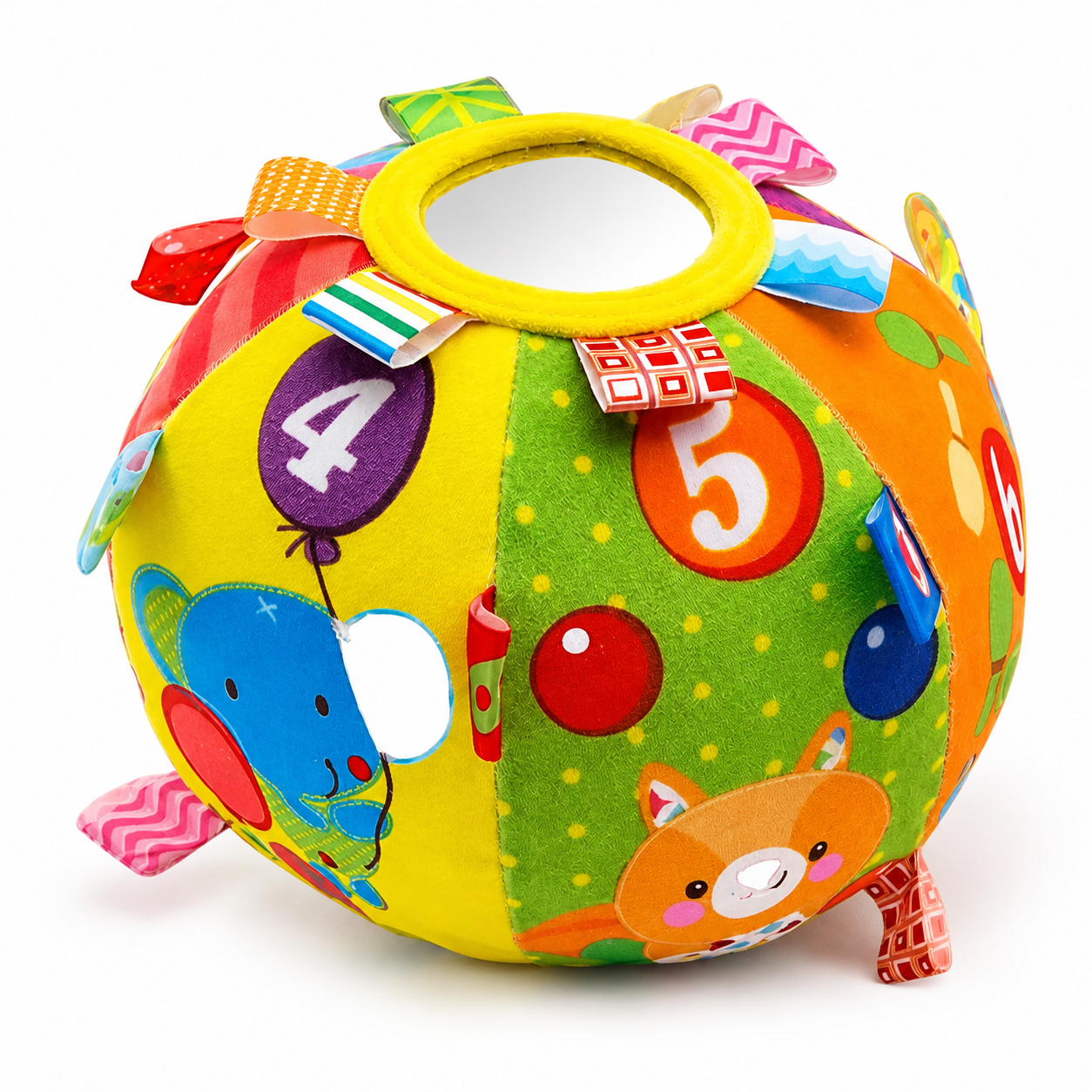 Textile sensory ball with Mirror for babies 