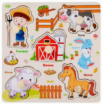 Farm Animal knob Puzzle
