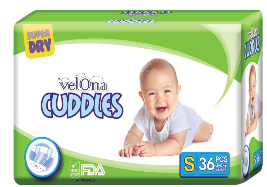 VELONA CUDDLES CLASSIC DIAPER – JUMBO PACK Small 36pcs