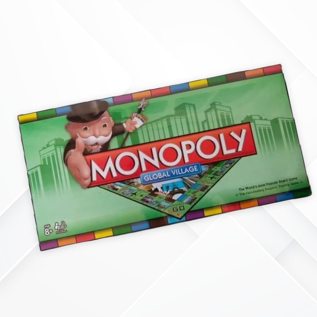 Monopoly Board Game Global Village with Money and Tokens