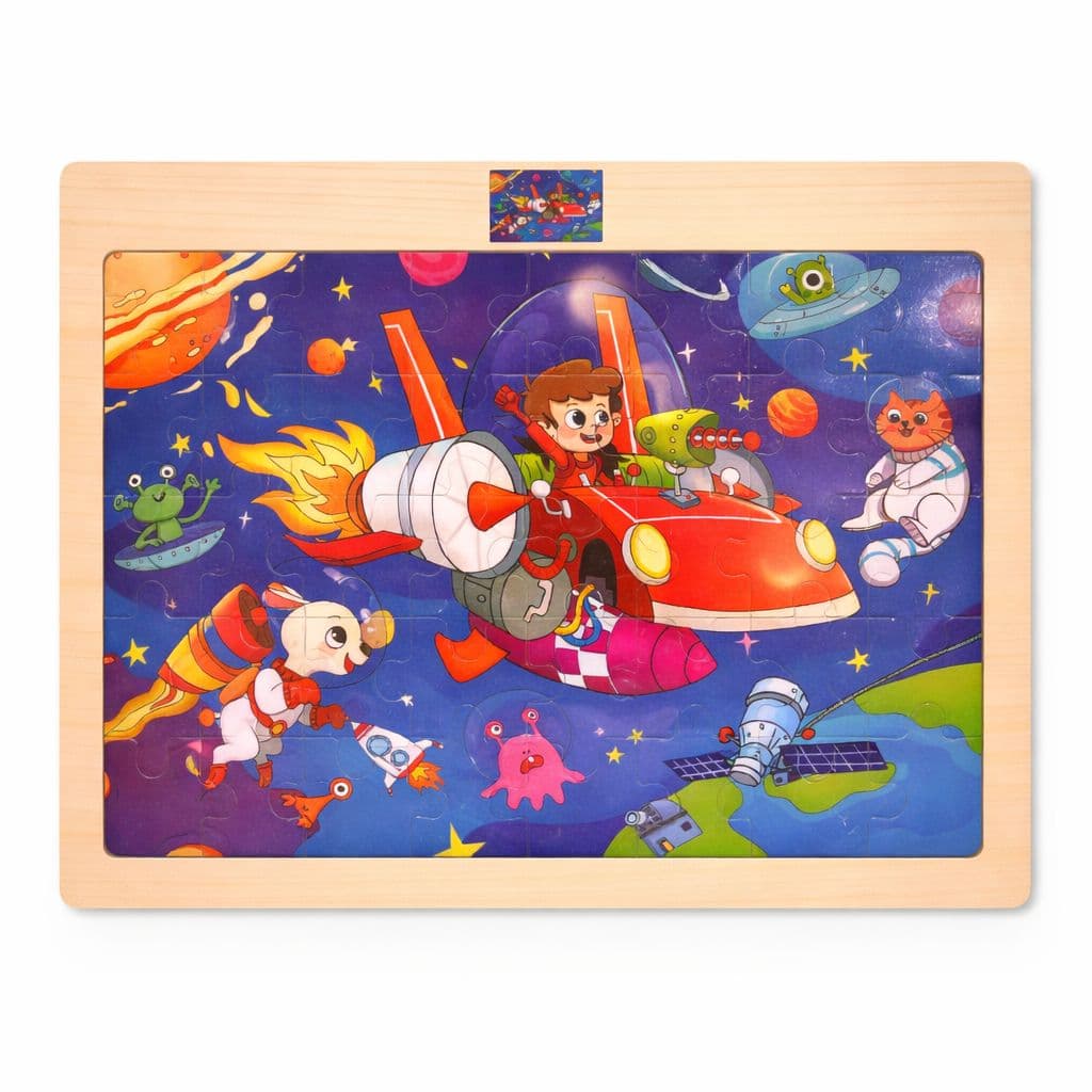Wooden Jigsaw Puzzle 40 pcs - Space