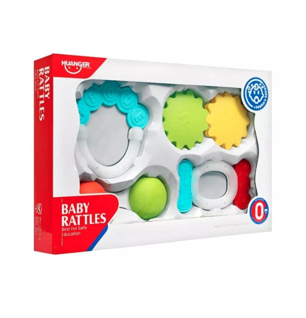 BPA Free newborn baby silicon rattle toys rattle ring teething toys